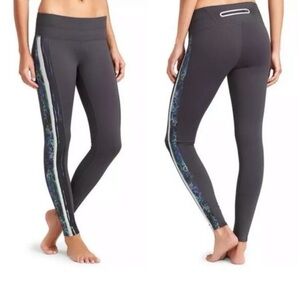 Athleta Women's High Rise Swipe Sonar Leggings Gray/Multi Size M